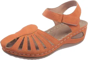 Women's Sandals Summer Lightweight Hollow Cap Wedge Heel Roman Shoes Thin Strap Breathable Sandal for Women Size 9