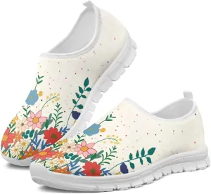 Women's Sneakers Comfy Breathable Lightweight Low Cut Non Slip Walking Running Shoes Valentine's Prints