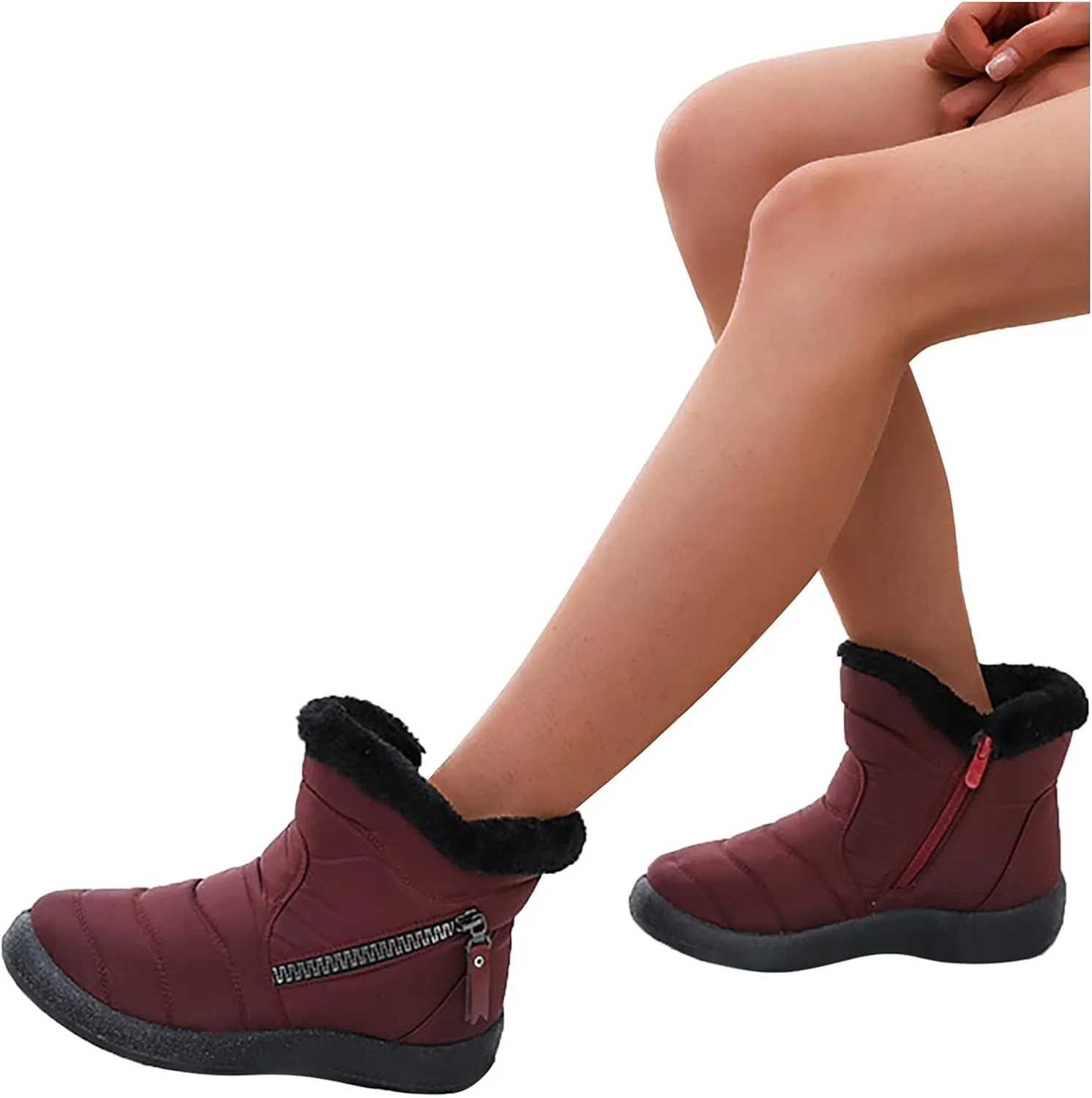 Women's Snow Boots Wide Orthopedic Snow Boots for Women Size 7 Women's Waterproof Winter Boots Women's Winter Boots Insulated Size 7.5 New Botas Impermeables Para La Nieve De Mujer