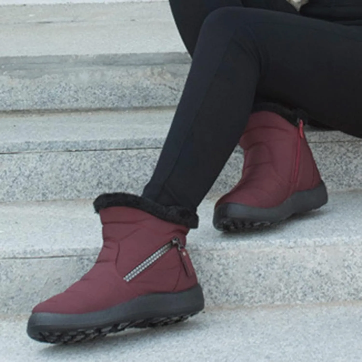 Women's Snow Boots Wide Orthopedic Snow Boots for Women Size 7 Women's Waterproof Winter Boots Women's Winter Boots Insulated Size 7.5 New Botas Impermeables Para La Nieve De Mujer
