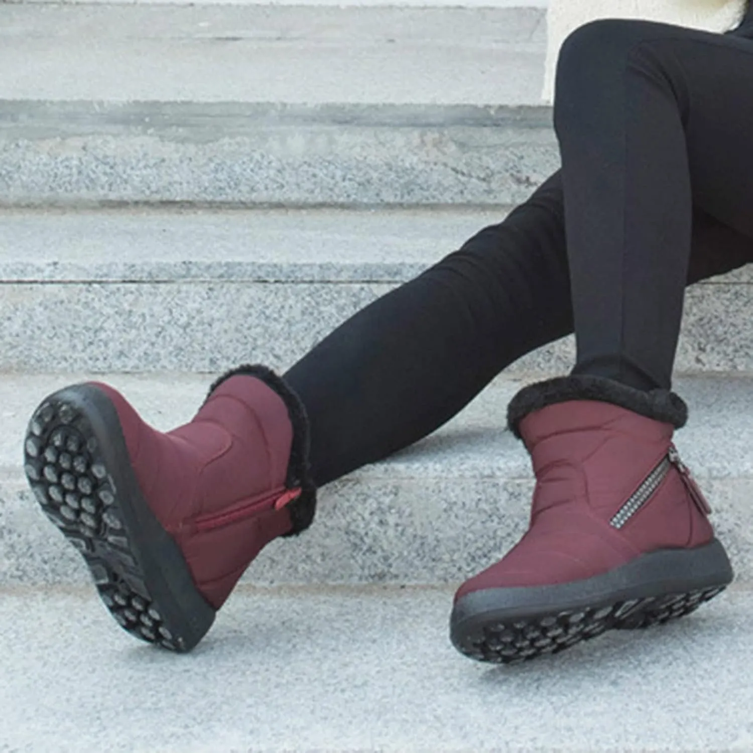 Women's Snow Boots Wide Orthopedic Snow Boots for Women Size 7 Women's Waterproof Winter Boots Women's Winter Boots Insulated Size 7.5 New Botas Impermeables Para La Nieve De Mujer