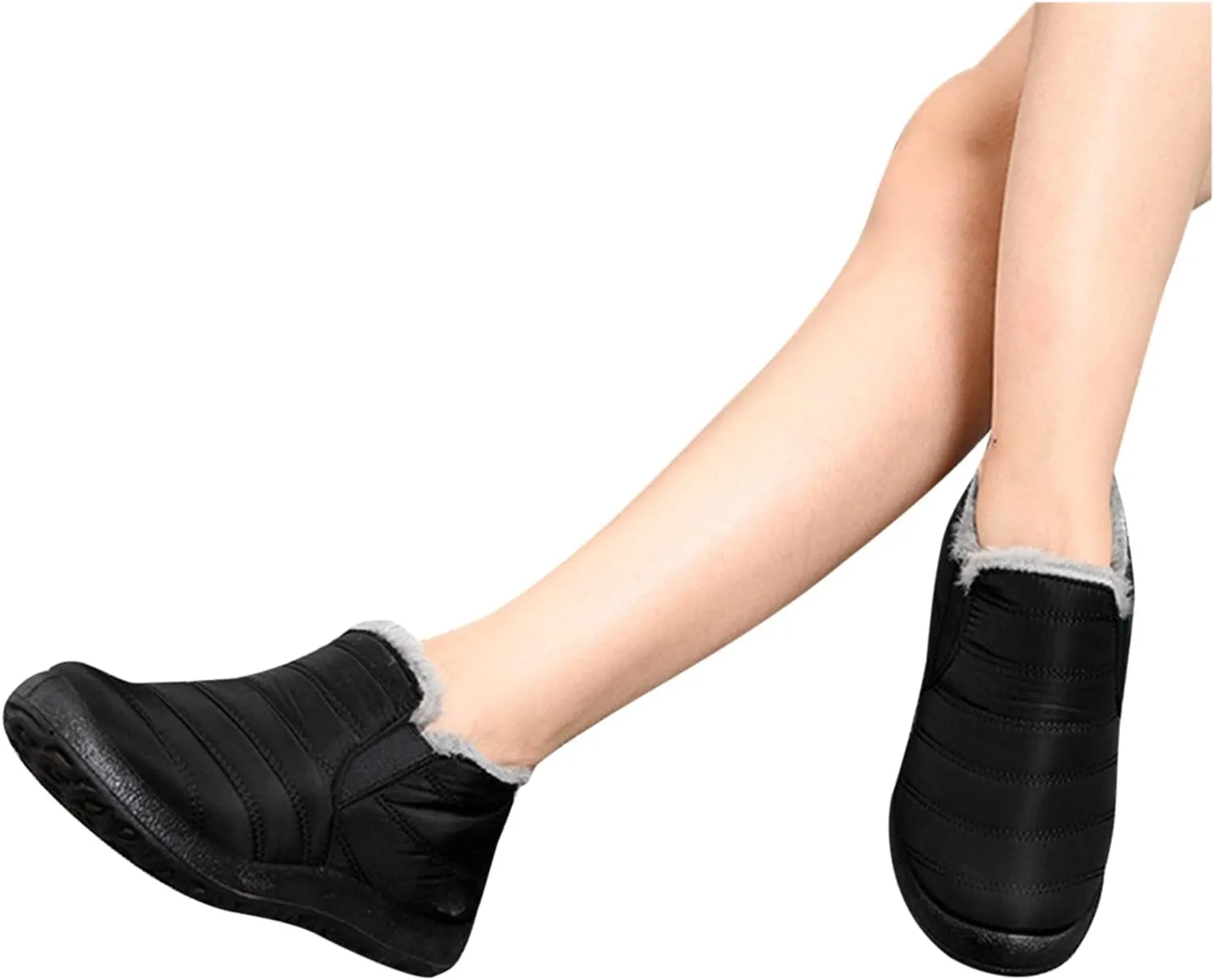 Women's Waterproof Snow Boots Zipper Woman Snow Boots Slip on Slip on Snow Boots Womens Size 7.5 Women Boots Winter Cute Botas De Trabajo Para Mujer Contra El Agua Y Frio Con Cubo