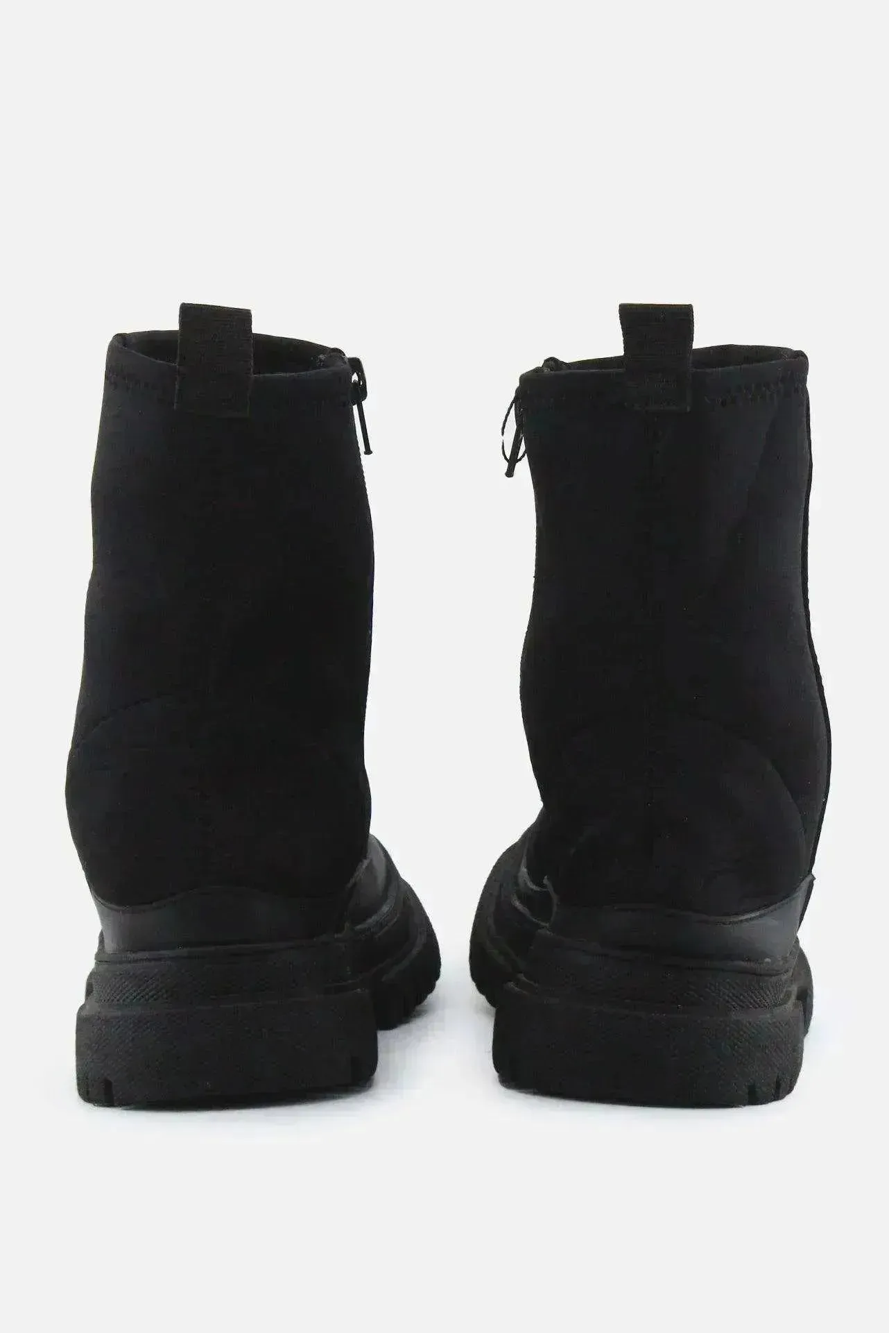 Zara Zipper Chelsea Ankle Boots | Textile