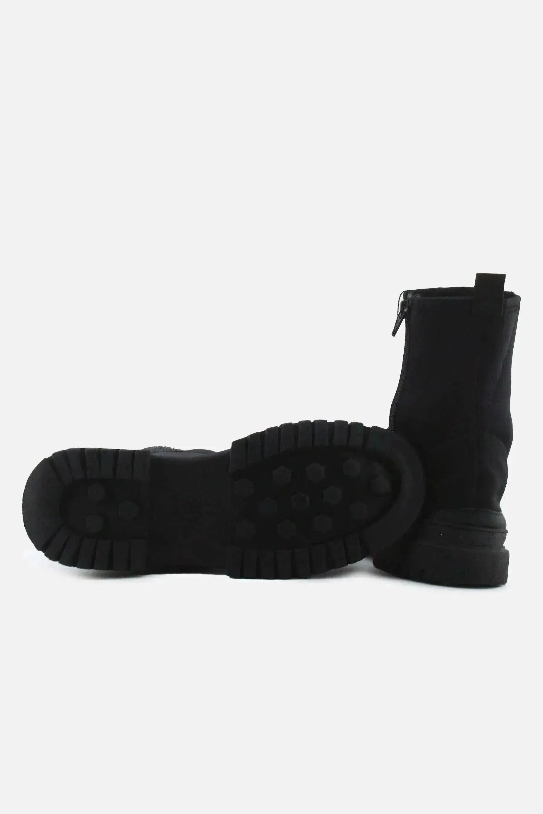 Zara Zipper Chelsea Ankle Boots | Textile